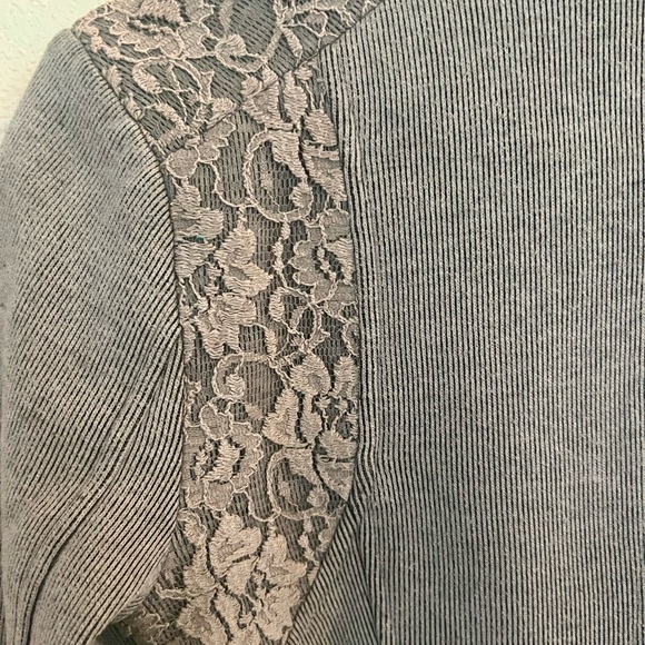 EUC Free People + We The Free Victorian Lace Peplum Military Jacket Size 2 - Picture 10 of 15